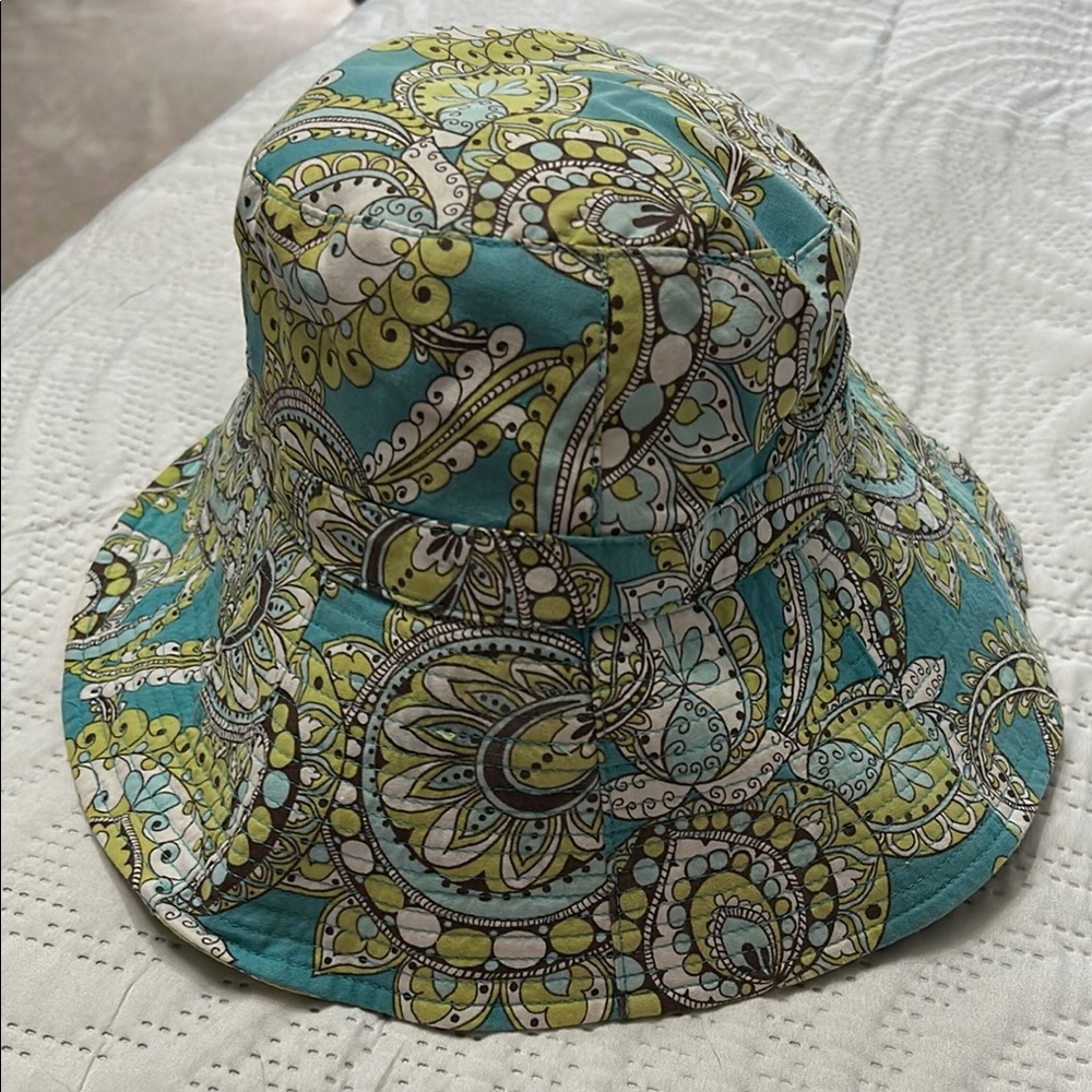 Vera Bradley Floral Bucket Hat in Yellow and Blue